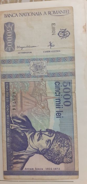 Bacnote 5000 1993 ,1998, lei 500 lei 1992