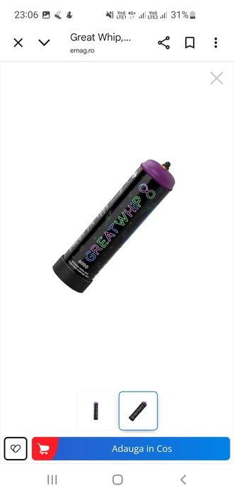 Butelie Azot Great Whip 600Gr