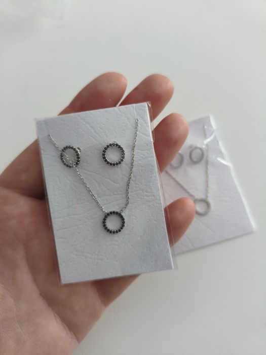 set de cercei și pandantiv din argint