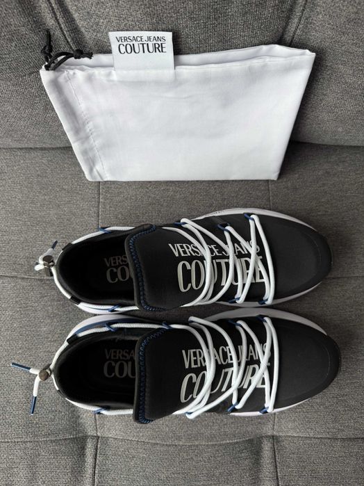 Нови автентични черни сникърси Versace Jeans Couture размер 42