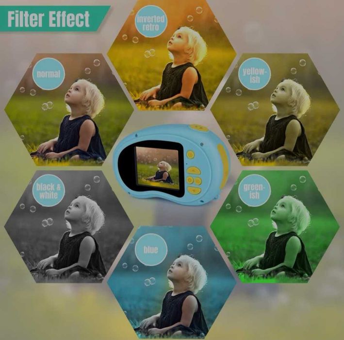 Детски цифрови камери Micoke 1080P видео/каишка/стикери/игри