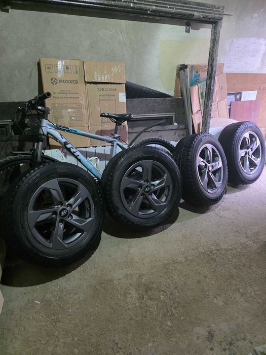 Титановые диски с зимними шинами