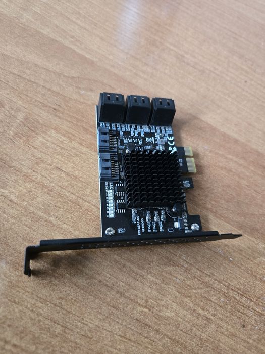 Плата PCI на SATA 4 или 8 порта 6G Chia Coin ЧИА Майнинг