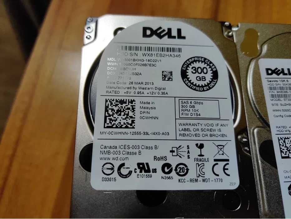 Hard Disk HDD SAS 2.5" 300Gb 15k 6Gbs Dell Server PowerEdge - RAID