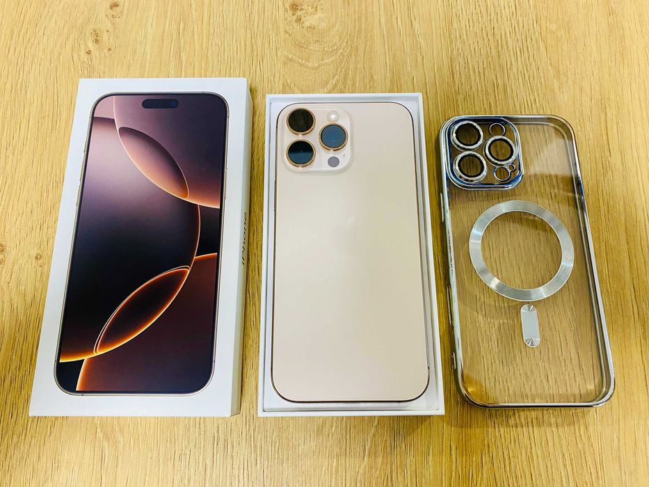 НОВ !! Apple iPhone 16 Pro Max, 256GB, 5G, Desert Titanium, Технополис