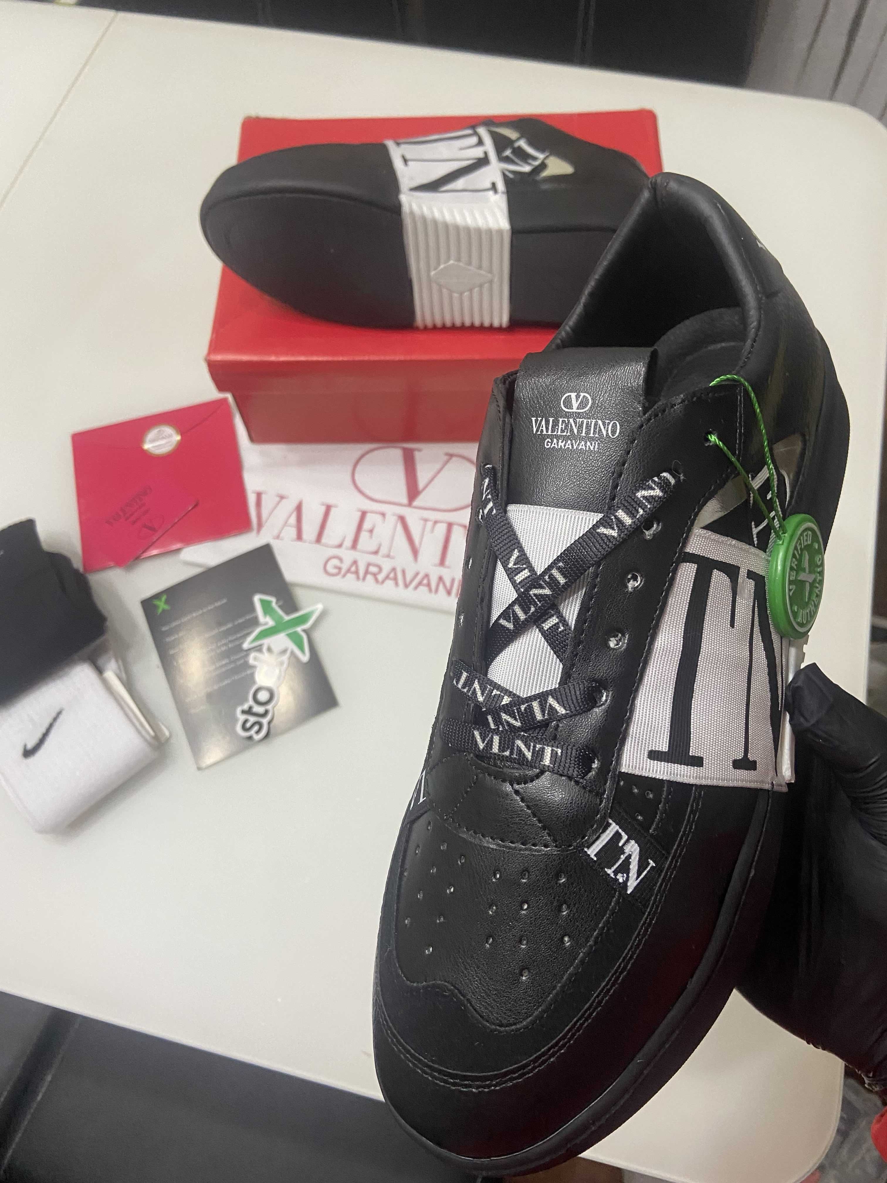 Valentino Garavani VL7N BLACK Leather Lux Sneakers 40,41,42,43,44,45