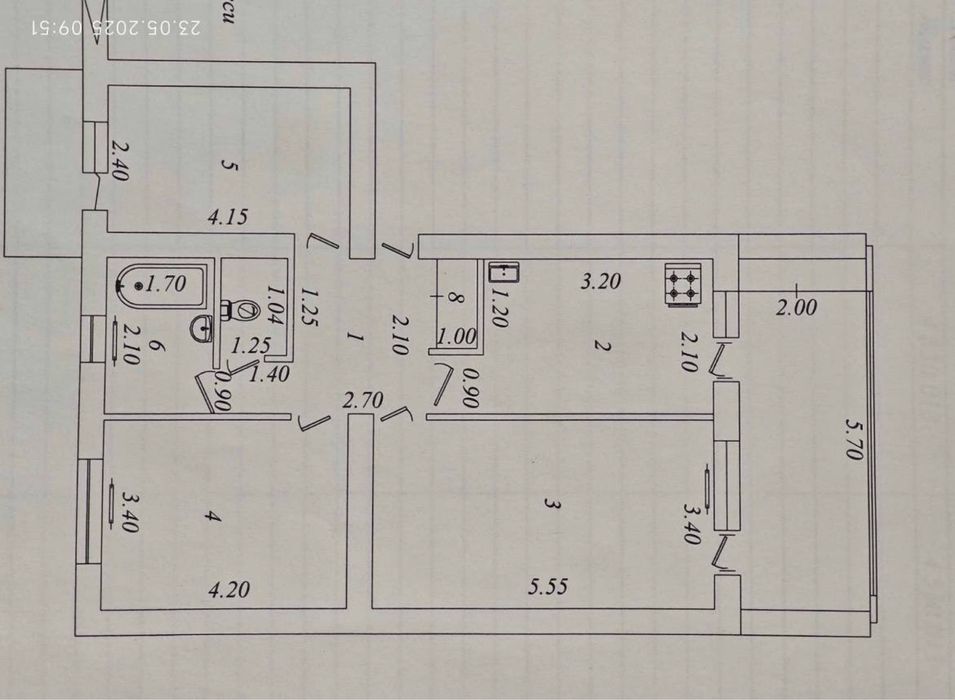 Продажа квартиры на ц-1 Садык Азимова 3/3/4 кирпичный 77 серия