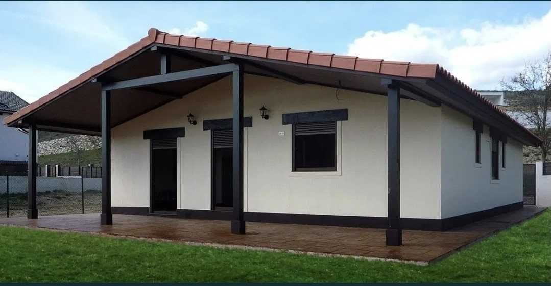 Case modulare locuibile, cabane tip A rustice, containere locuibile