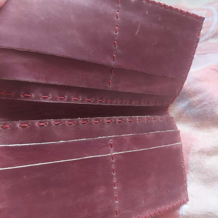 Portofel vintige piele lucrat manual