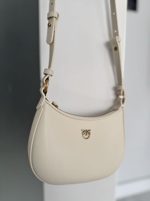 Pinko Half Moon baby leather shoulder bag