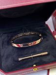 Brățară Cartier LOVE 16 aur roz 750 cu 10 diamante