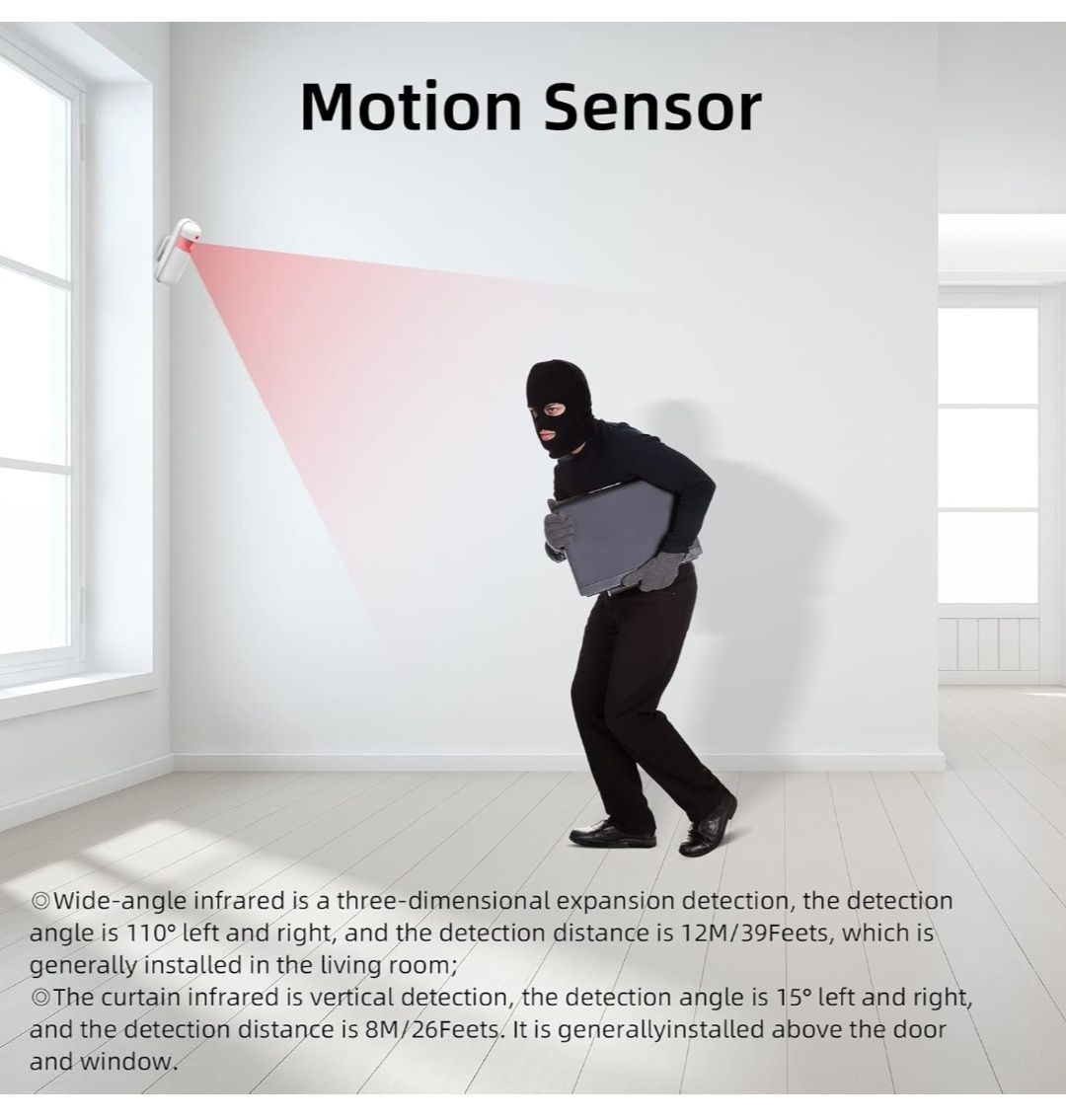 Sistem alarmă 24 piese Tuya wifi wireless senzor mișcare LCD