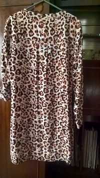 Платье блузка леопард 44-46 СНОВА в моде