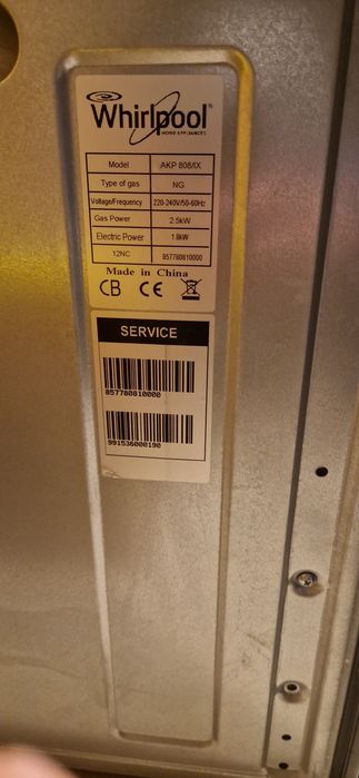 Cuptor incorporabil Whirlpool, gaz