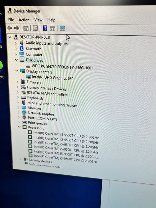 Mini pc/nuc Lenovo cu procesor  i5-9500T•