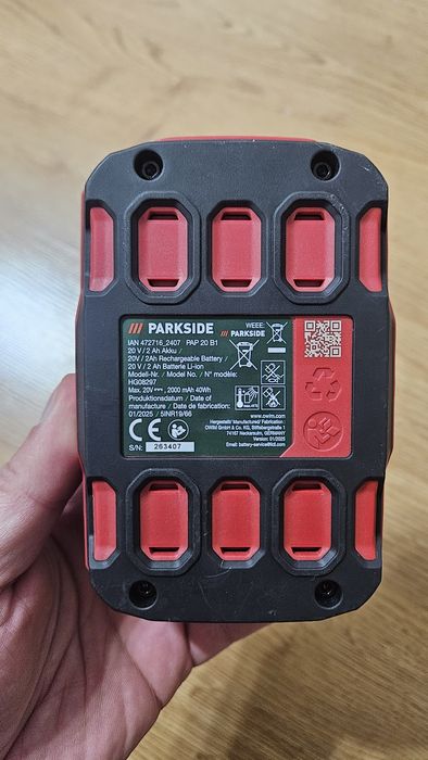 Parkside acumulator 2Ah 20v  X20 Team