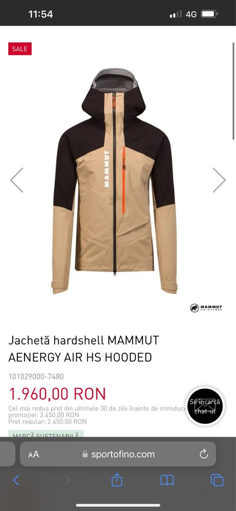 Jacheta Mammut Aenergy