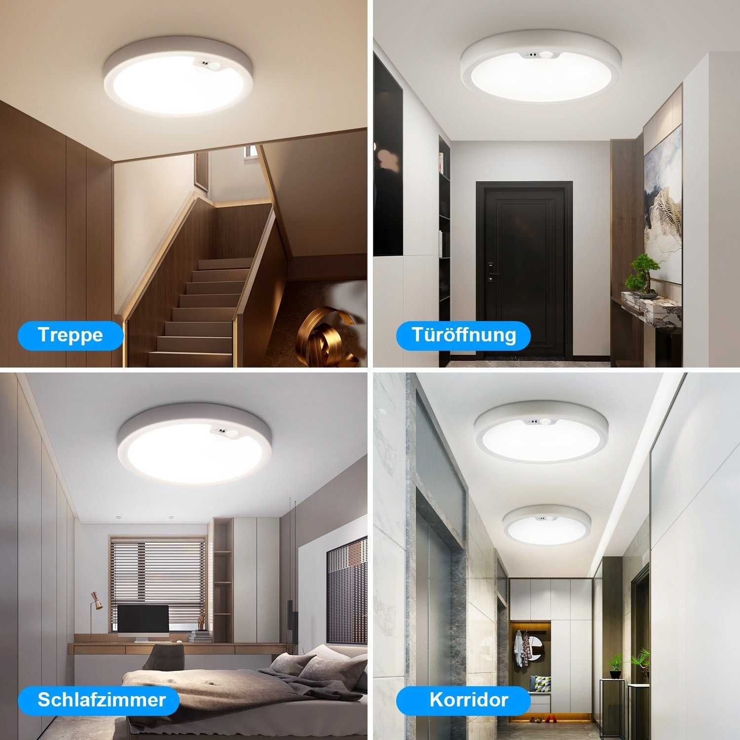Aplică LED 10W cu senzor radar, lumină de exterior rotundă neagră 230V