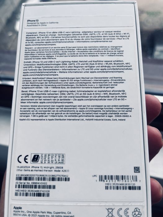 Iphone 13, Midnight, 256GB