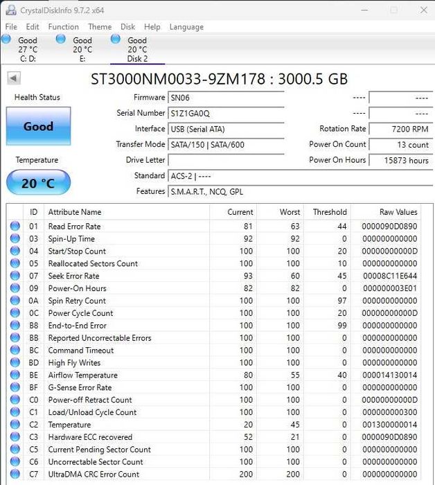 Seagate Constellation ES.3 ST3000NM0033 3TB / 3000GB 7.2K 3.5" SATA