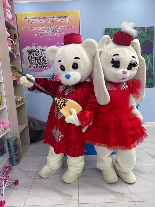 Аниматоры,ростовые куклы,мишка тедди,прокат костюмов,пупсы,клоун