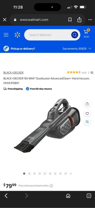 Aspirator de mana fara fir BLACK+ DECKER nou