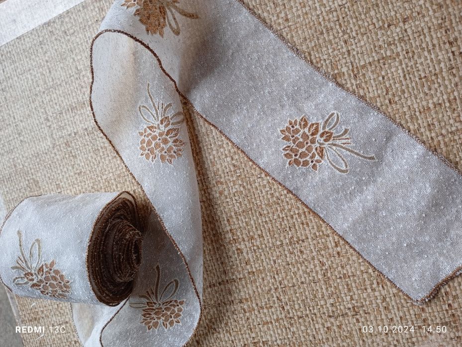 Bentiță cu flori nouă 6m/7,5 cm