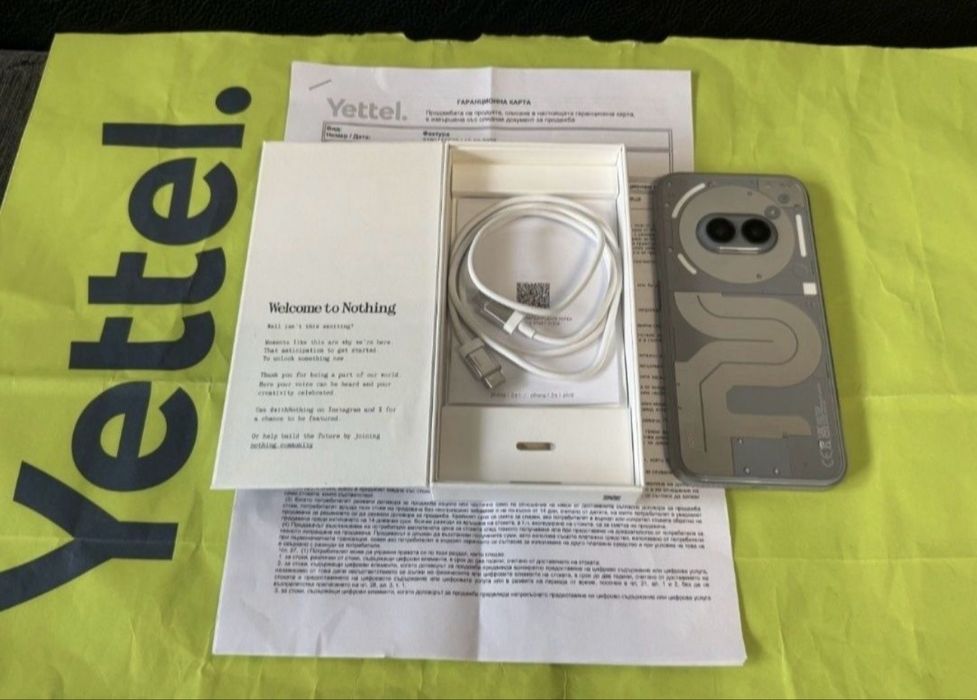КАТО НОВ 256GB Nothing Phone 2A Plus 5G Гаранция Yettel 2028 Grey