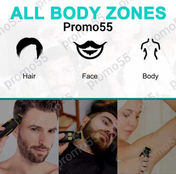 ПРОМО!Професионален тример за подстригване оформяне на коса,брада,тяло