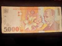 Bancnota de 5000 de lei cu Lucian Blaga din 1998