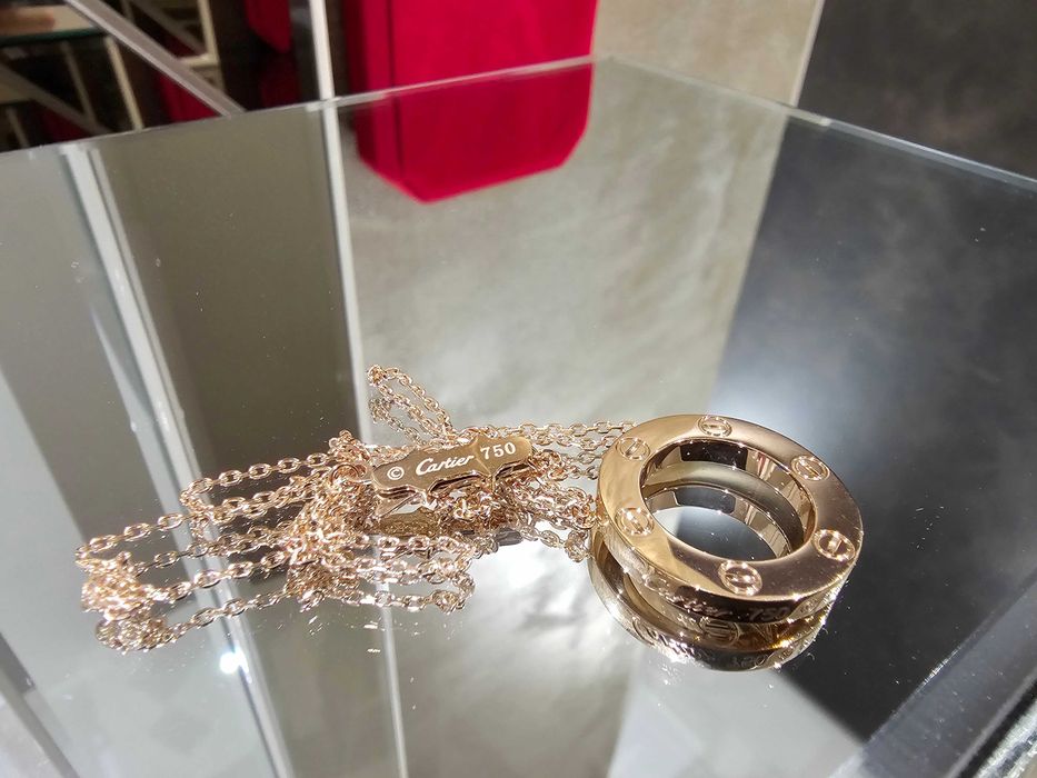 CARTIER Love Rose Gold Large Pendant Дамскo Колие