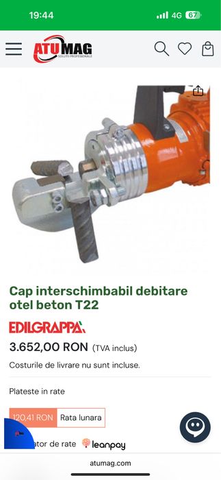 EDILGRAPPA aparat hidraulic de debitat fier beton