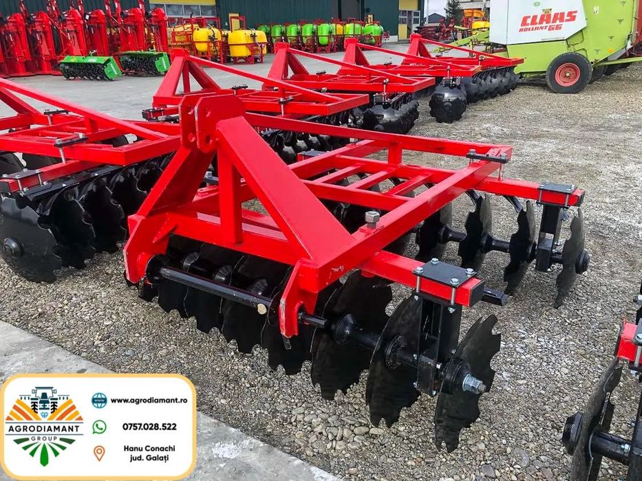STRUMIK disc agricol in "V" 1.4 / 1.6 / 1.8 / 2.0 / 2.2m pentru tractoare mici mijlocii U450 / U650, nou de la producător