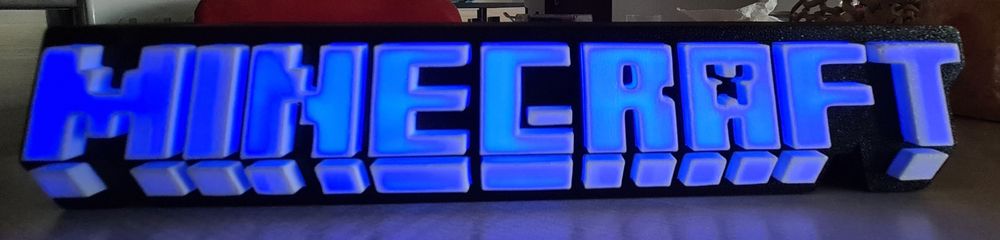 LOGO Minecraft cu Led-uri