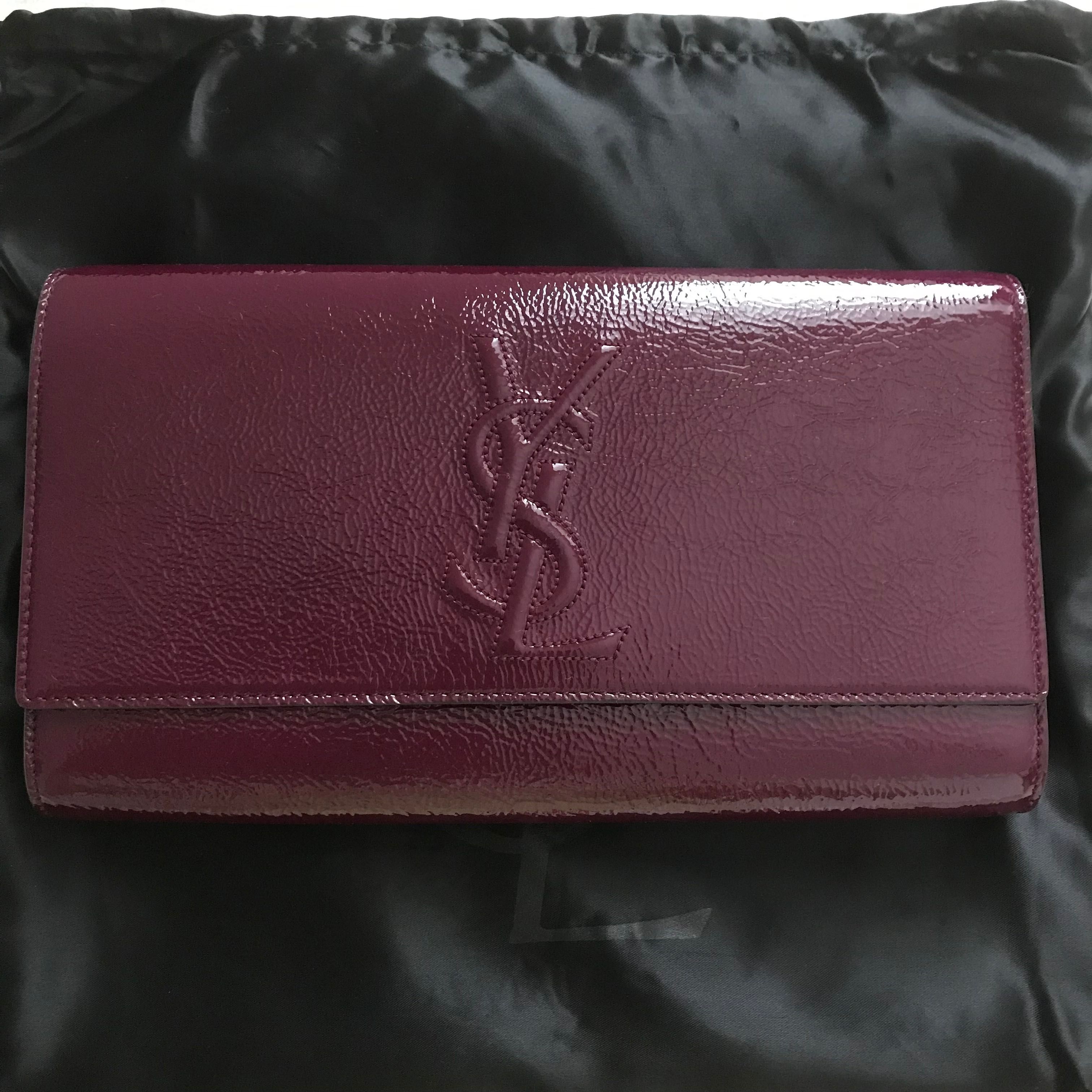 Vand clutch / geanta YSL autentic, purple, nou