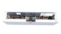 Container vestiar cu grup sanitar complet echipat 12/2,4 multicolor
