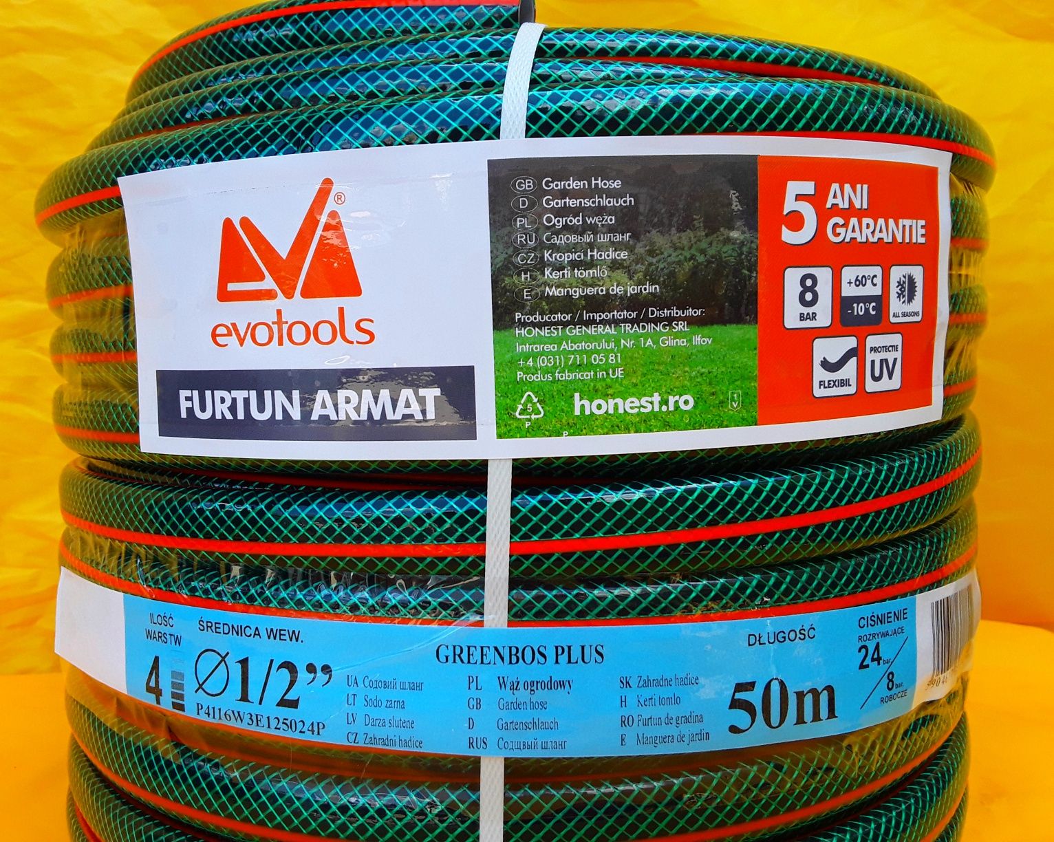 Furtun 1/2 armat pentru grădina 50 m - 120 Lei