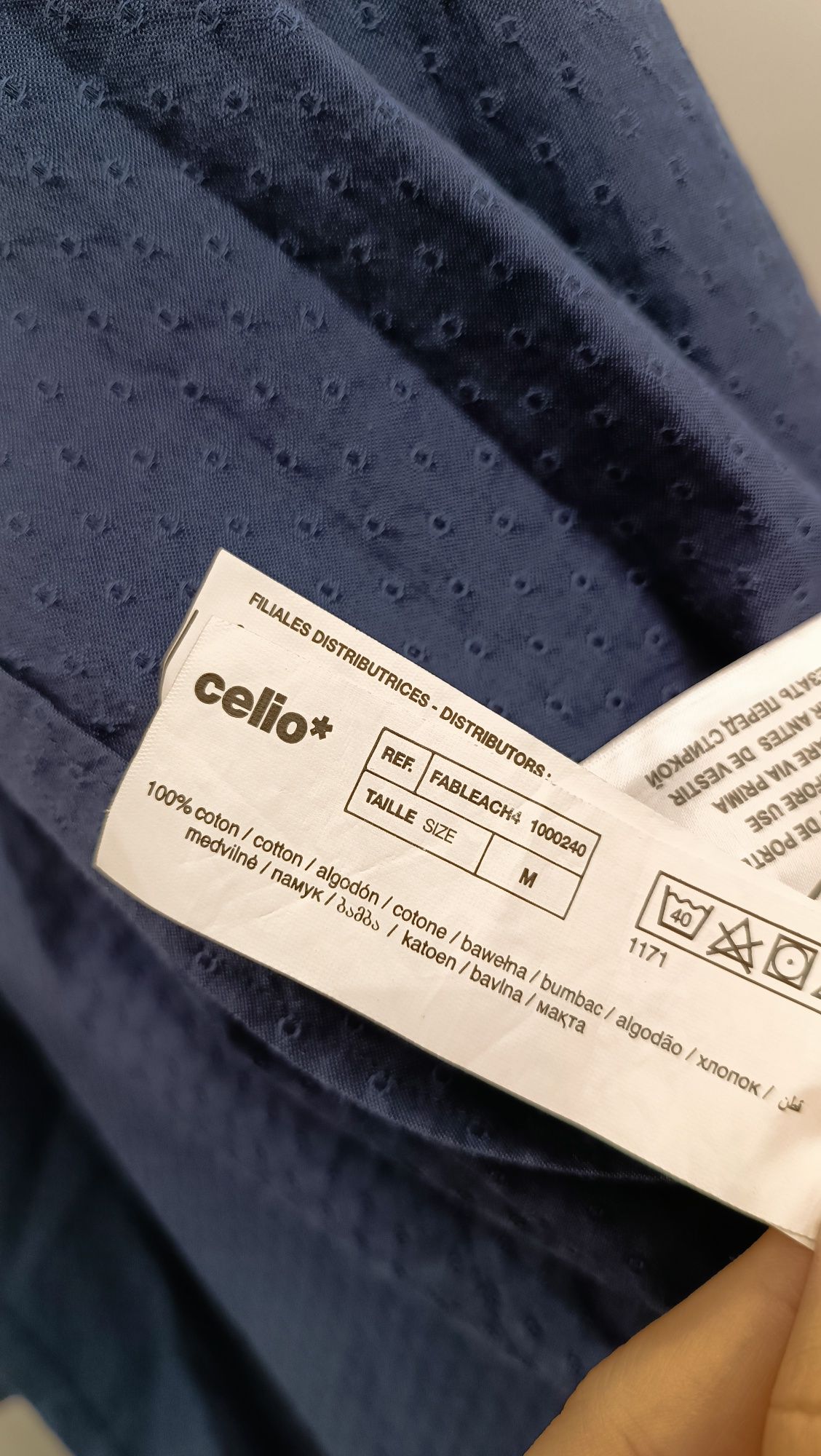 Cămașă albastru închis/navy Celio Atelier barbati 39/40 M