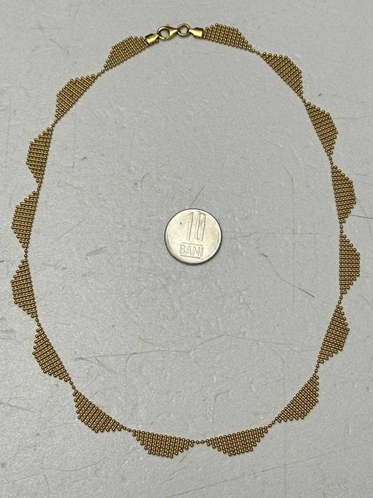 COLIER AUR 18K - La baza gatului - Cu Bilute - 11g. - 495lei/gr. !