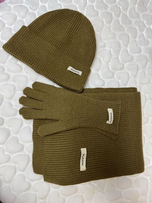 Шапка шарф перчатки набор