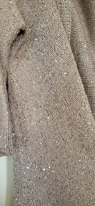 Cardigan Mango bej cu paiete