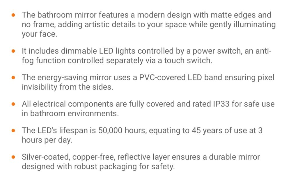 Oglinda inteligenta LED baie rotunda 70 cm