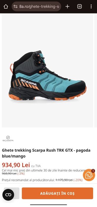 Bocanci de munte 3 sezoane Scarpa Rush TRK Gtx Black Friday la jumate