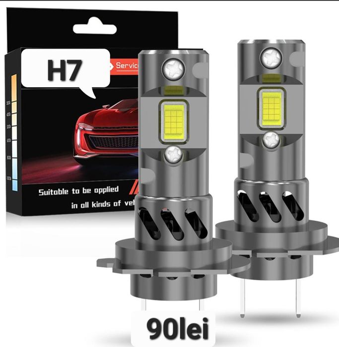 Becuri LED H7 30000LM set 2buc