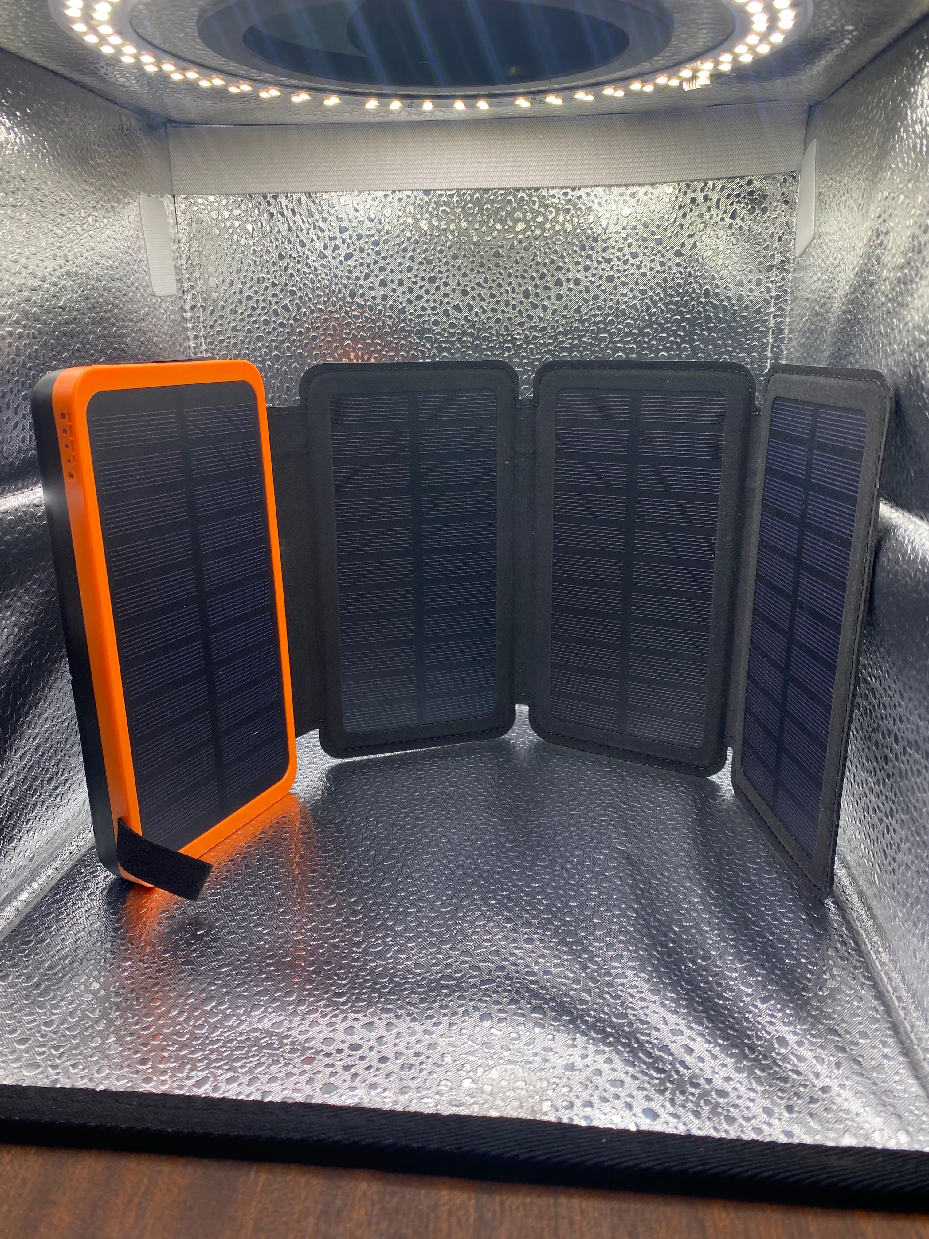 25000mAh външна батерия с 4 соларни панела, за таблети, смартфони