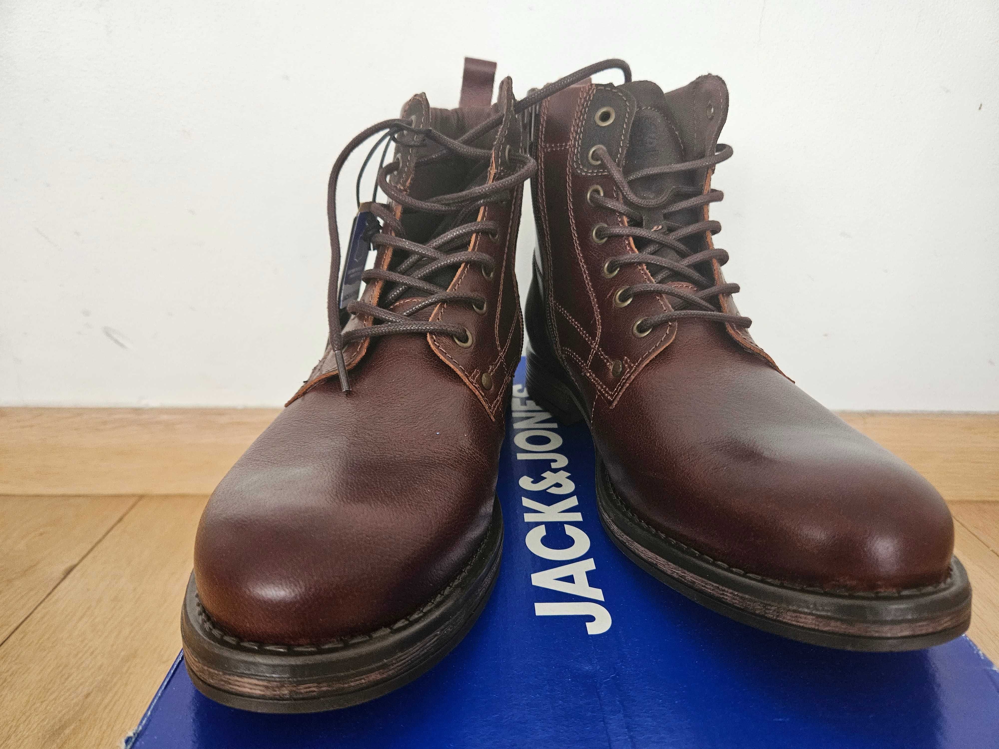 Ghete piele Jack&Jones Woodford,  mar. 44, Noi