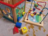 Jucarie - cub activitati educative din lemn 5in1