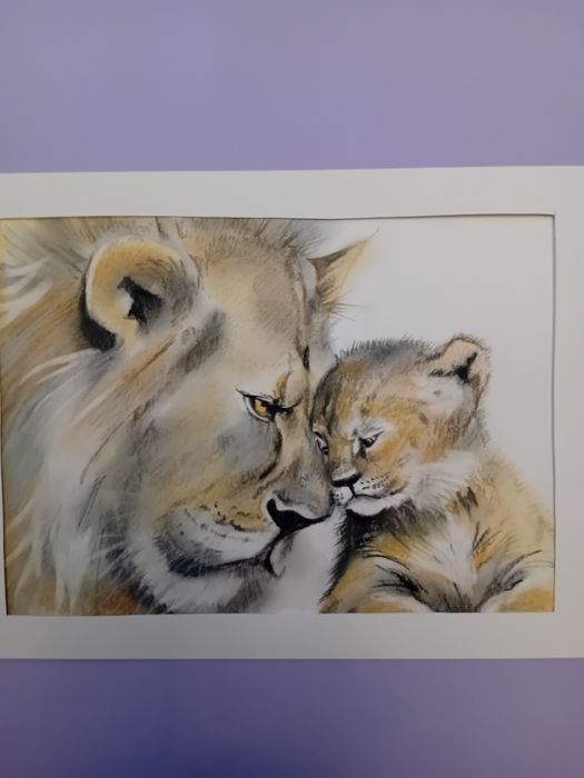 Серия " Дикие кошки"" .  Пастель