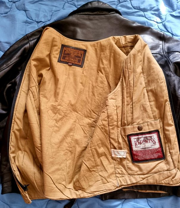 Geaca de piele Redskins mărimea XXXL
