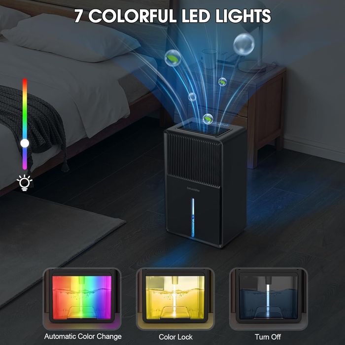 Преносим голям 3.0L обезвлажнител за дома, тих изсушител на въздух